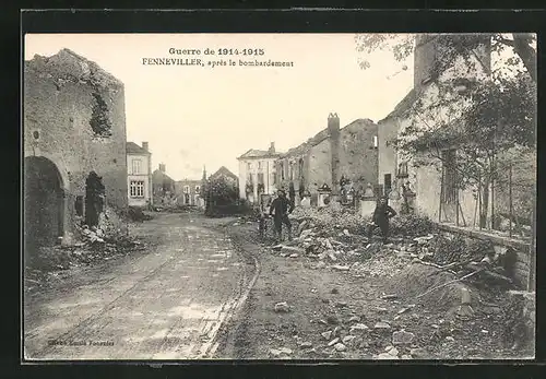 AK Fenneviller, Guerre de 1914-1915, Après le bombardement