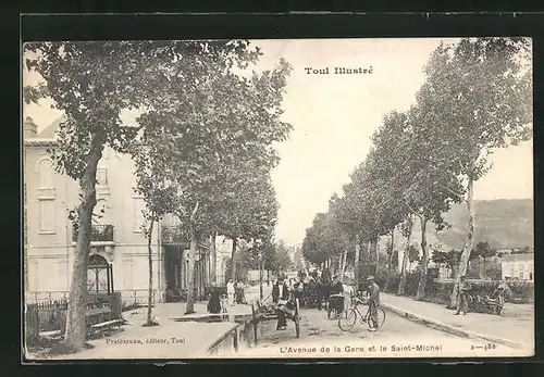 AK Toul, L`Avenue de la Gare et le Saint-Michel