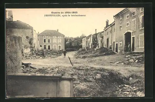 AK Fenneviller, Guerre de 1914-1915, Après le bombardement
