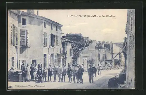 AK Thiaucourt, Rue Clinchant, Strassenpartie