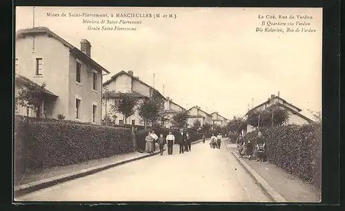 AK Mancieulles, Miniera di Saint-Pierremont, la Cite, Rue de Verdun