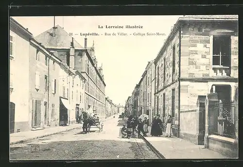 AK Luneville, Rue de Viller, College Saint-Maur