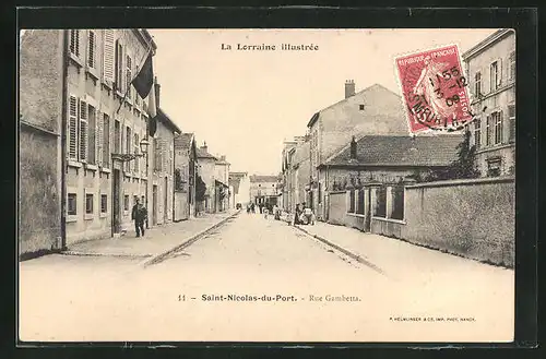 AK Saint-Nicolas-du-Port, Rue Gambetta