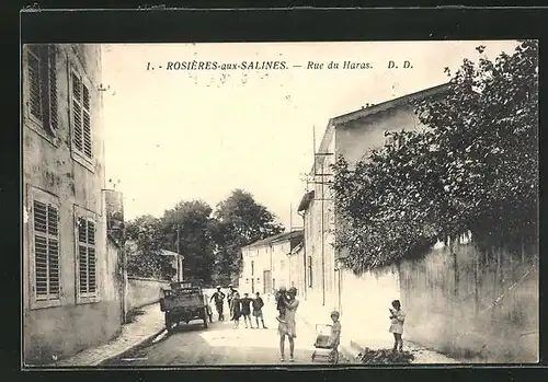 AK Rosières-aux-Salines, Rue du Haras, Strassenpartie