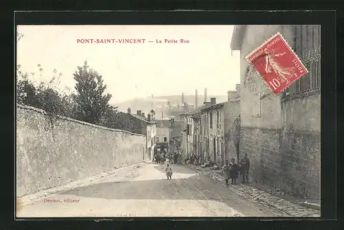 AK Pont-Saint-Vincent, La Petite Rue, Kinder auf der Strasse