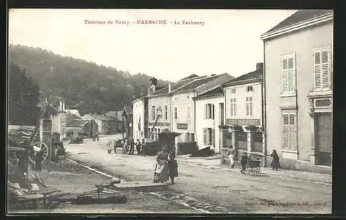 AK Marbache, Le Faubourg, Strassenpartie im Ort