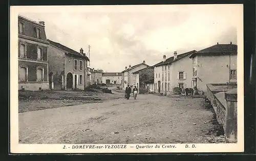 AK Domevre-sur-Vezouze, Quartier du Centre