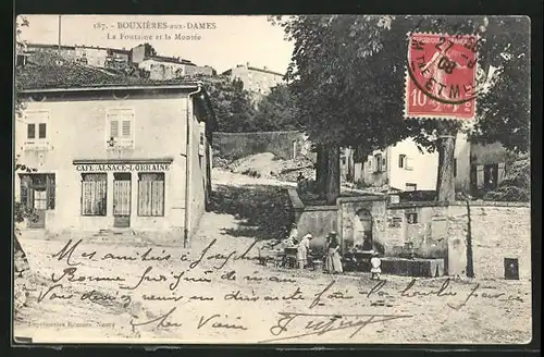AK Bouxieres-aux-Dames, la Fontaine et la Montee