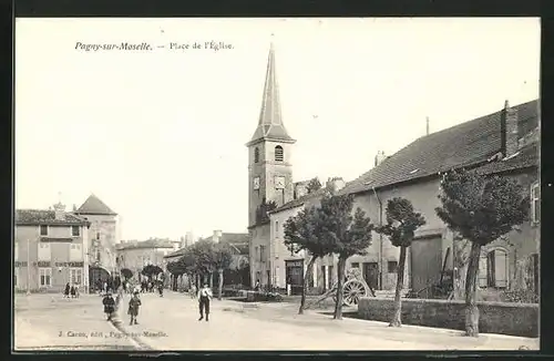 AK Pagny-sur-Moselle, Place de l'Eglise