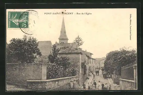 AK Pont-Saint-Vincent, Rue de l`Église, Kirchenstrasse