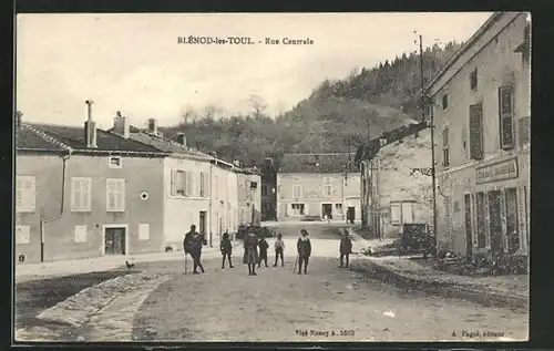 AK Blénod-lès-Toul, Rue Centrale