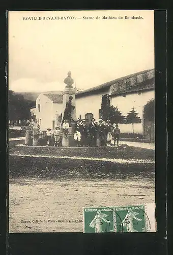 AK Boville-devant-Bayon, Statue de Mathieu de Dombasle