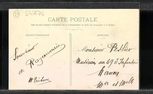 AK Royaumeix, Vu du Chemin de Manoncourt