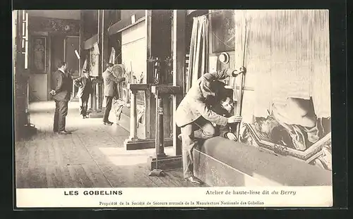 AK Les Gobelins, Atelier de haute-lisse dit du Berry, Teppichweberei