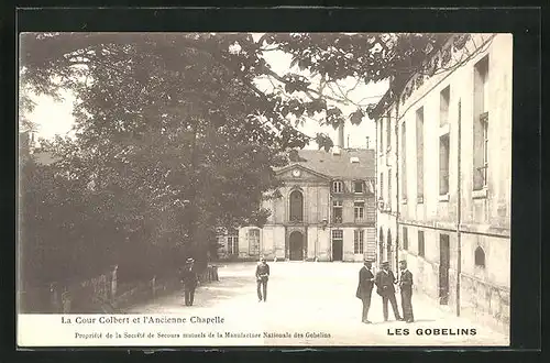 AK Les Gobelins, la Cour Colbert et l'Ancienne Chapelle, Teppichweberei