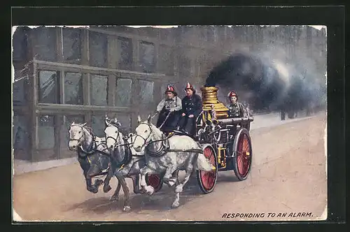 AK Responding to an alarm, Feuerwehrwagen fährt an