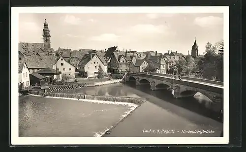 AK Lauf a. d. Pegnitz, Hindenburgbrücke