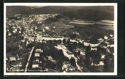 AK Bad Schwalbach im Taunus, Teilansicht vom Flugzeug aus