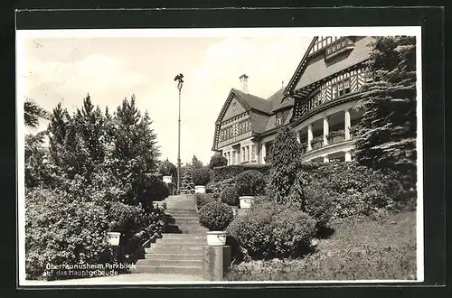 AK Falkenstein / Taunus, Hotel Obertaunusheim, Parkblick