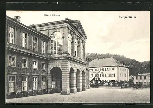 AK Pappenheim, Gasthof Krone und neues Schloss