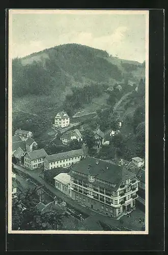 AK Berneck i. Fichtelgeb., Bärnreuther Weg mit Hotel Bube aus der Vogelschau