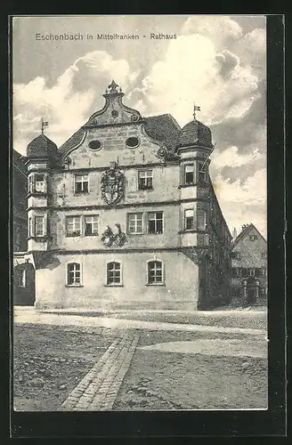 AK Eschenbach / Mfr., Rathaus im Sonnenschein