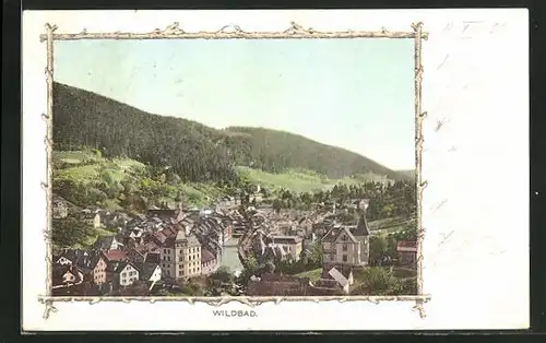 AK Wildbad, Panoramablick auf den Ort