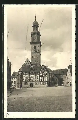 AK Lauf a. d. Pegnitz, Unterer Marktplatz mit Stadtkirchturm