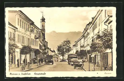 AK Murnau a. Staffelsee, Partie an der Hauptstrasse