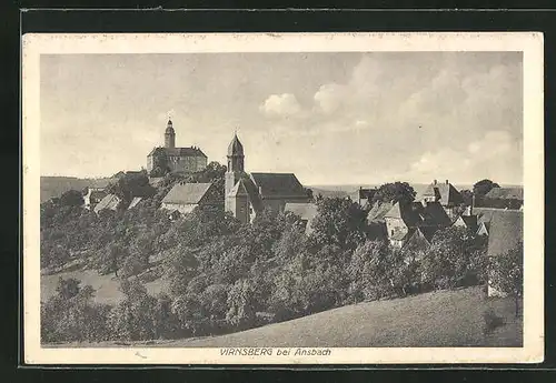 AK Virnsberg, Totalansicht der Ortschaft aus der Ferne