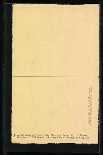 AK Portrait des stattlichen König Friedrich II. in Uniform