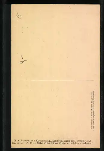 AK Portrait des stattlichen König Friedrich II. in Uniform