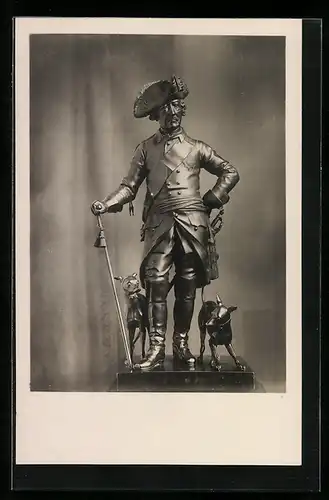 AK Friedrich der Grosse, Kleinbronze von Gottfried Schadow