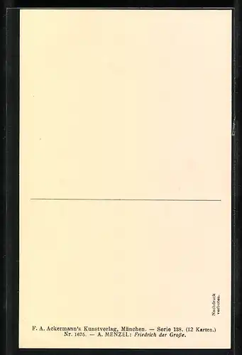 AK Portrait des stattlichen König Friedrich II. in Uniform