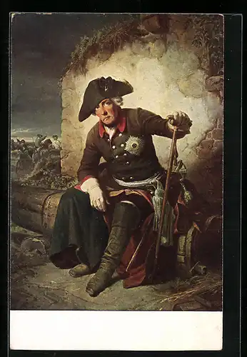 AK Uniformierter König Friedrich II. (der Grosse) im Portrait