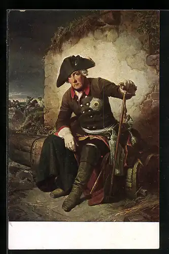 AK Uniformierter König Friedrich II. (der Grosse) im Portrait