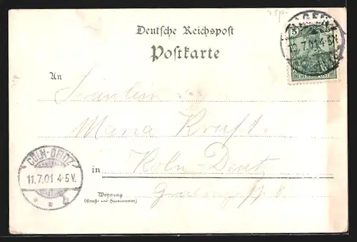 AK Hagen i. W., Ortsansicht mit Springbrunnen