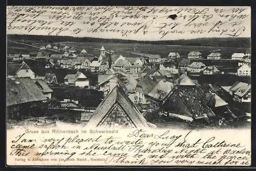 AK Röthenbach i. Schwarzwald, Totalansicht aus der Vogelschau