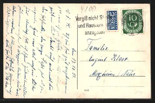 AK Duisburg-Mündelheim, Rheinbrücke, Kloster, Kirche