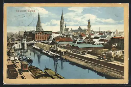 AK Duisburg, Blick auf den Hafen