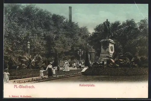 AK M. Gladbach, Am Kaiserplatz