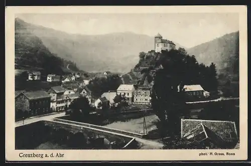 AK Creuzberg a.d. Ahr, Ortsansicht mit Burg