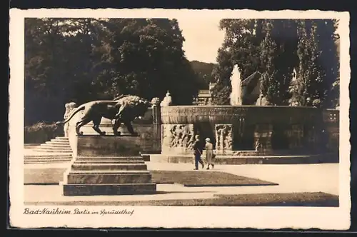 AK Bad Nauheim, Partie im Sprudelhof