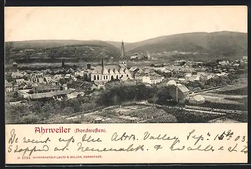 AK Ahrweiler, Ortsansicht, Nordwesten