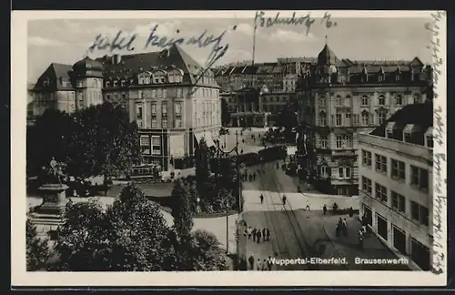 AK Wuppertal-Elberfeld, Brausenwerth aus der Vogelschau