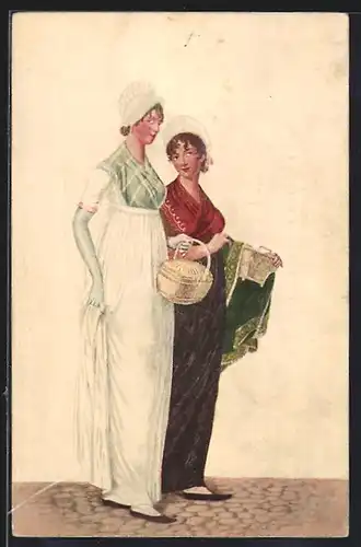 Künstler-AK Hamburg, Märzfeier 1913, Damen in Trachten