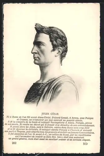 AK Jules César, Portrait des römischen Kaisers