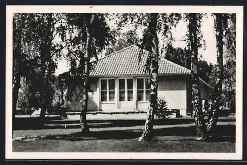 AK Döberitz, Olympisches Dorf, Wohnhaus an der oberen Dorfaue, Olympia 1936