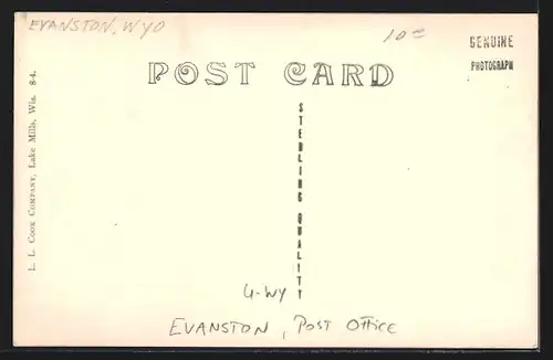 AK Evanston, WY, Post Office