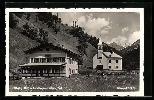 AK Häusling im Zillertal, Im Zillergrund, Kapelle